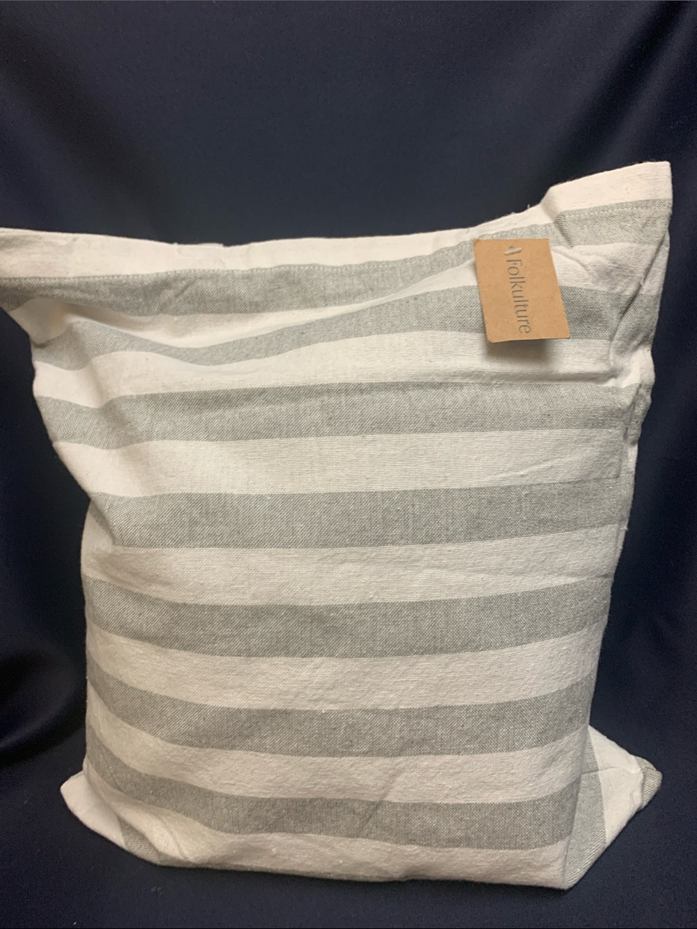 NWT Folkulture Echo Stripes Canvas Tote Bag – Grey/White